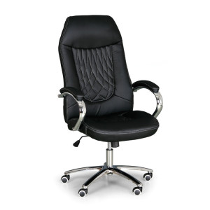 B2B Partner Leder-Chefsessel SUPERIOR, schwarz