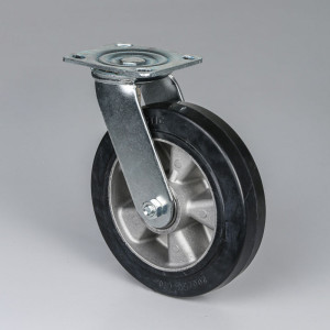 B2B Partner Lenkrolle, 200 mm, schwarzer Gummi