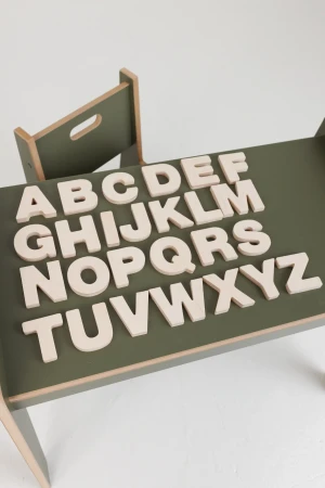 Drewniane literki dla dzieci A-Z