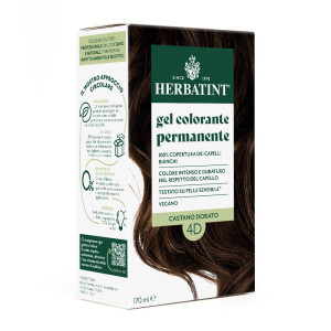 Herbatint Gel Colorante Permanente 4D Castano Dorato 170 Ml