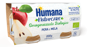 Humana Omogeneizzato Biologico Mela Pera 2x100 g