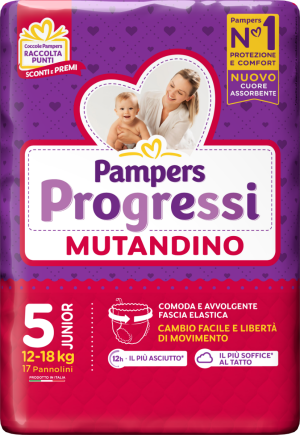 Pampers Progressi Mutandina Junior 17 Pezzi