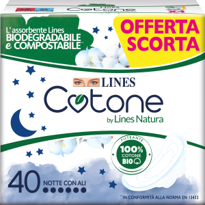 Lines Quadripack Cotone Ali Notte x 32+8