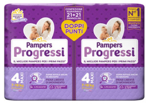 Pampers Progressi Pannolino Maxi Pacco Doppio 42 Pezzi