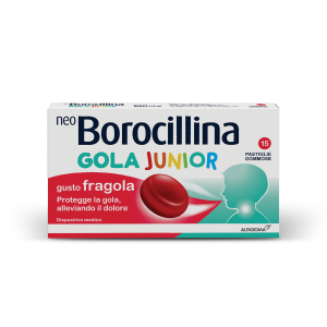 Neoborocillina Gola Junior 15 Pastiglie Gommose Fragola