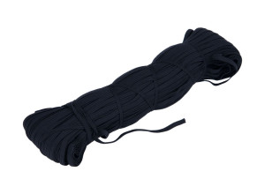 GUMA PLECIONA PŁASKA 6mm CZARNA - 100mb