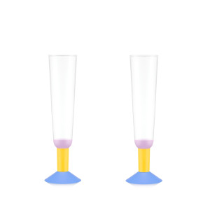 Bodum kieliszki do szmampana w zestawie 2 szt. MoMA Oktett 0.3 l multicolor