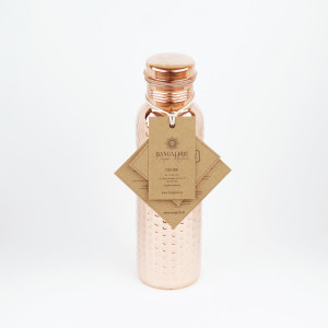 Butelka miedziana ozdobna 950 ml - młotkowana