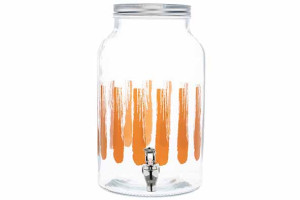 Drikkedispenser Glass Oransje 6l ï¿½17,8x30,4cm