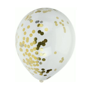 Ballonger Med Konfetti 8 Stk Gull