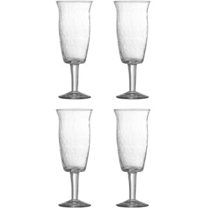 Asha Vinglass, Klar, Genanvendt Glass 4stk