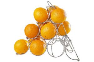 Appelsinholder Wire Rustfritt Stï¿½l 32x32x27cm