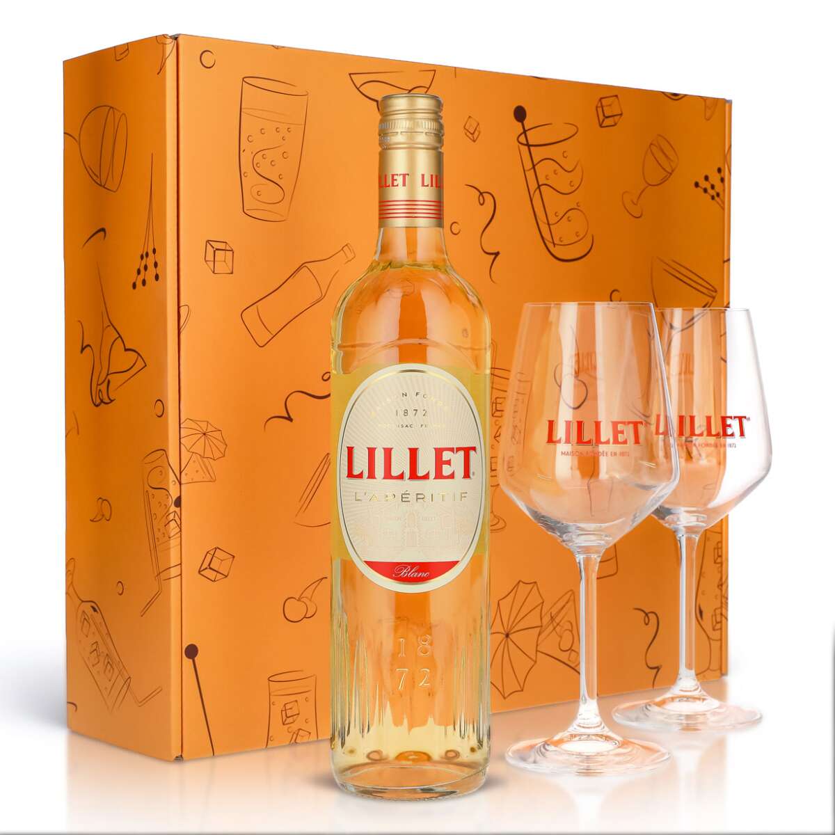 Lillet Geschenksets 0,7l 17% Vol. + Gläser