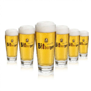 12x Bitburger Bier Glas 0,2l Willi Becher