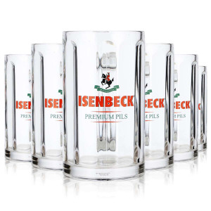 6x Isenbeck Bier Glas 0,25l Krug (6er Set)