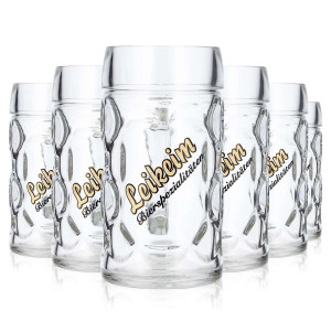 6x Leikeim Bier Glas 0,5l Krug (6er Set)