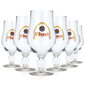 6x St. Benoit Bier Glas 0,47l Pokal (6er Set)