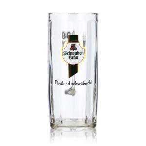 Schwaben Bräu Bier Glas 0,5l Krug sahm
