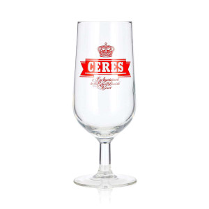 Ceres Bier Glas 0,3l Pokal rotes Logo