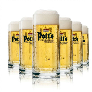 6x Potts Bier Glas 0,5l Krug Ritzenhoff