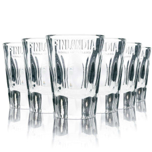 6x Finlandia Vodka Glas Shot 4cl