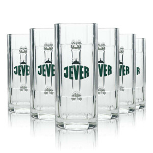 6x Jever Bier Glas Krug Pilsener 0,3l rastal