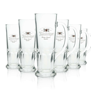 6x Köstritzer Bier Glas Krug 0,5l Sahm