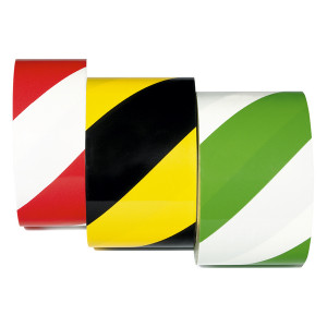 PROline | Floor Marking Tape | Colour Stripes | 50mm or 75mm x 33m long | Indoor Use | Workplaces | Warehouse | High Visibility