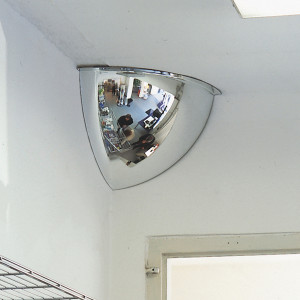 Panoramic Mirror | 90° | Shock Resistant Lightweight Acrylic | 300mm-490mm Sizes | Screw Mounted | Superb Image Quality | Safety & Security Mirrors