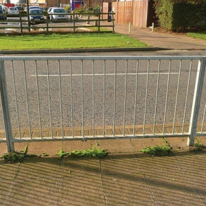 Guardrail For Pedestrian Safety | 1050mm Above Ground | 2000mm Length | Mild Galvanised Steel | Suitable For Use Outside Schools, High Streets etc.