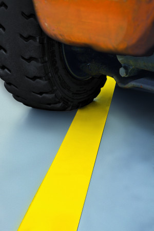 PROline | Marking Floorspace System | Tape Steel | Line in Yellow or White | 1.2m or 6m long | 700micron thick coloured flat steel