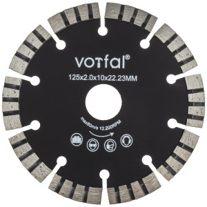 TARCZA DIAMENTOWA SEGMENT DO CIĘCIA BETONU KOSTKI TWARDY BETON 125MM 10MM