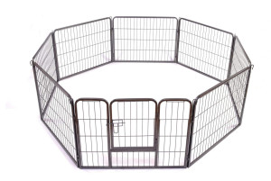 Bc-elec - 5663-1306 Parc à Chiots, enclos pour chiens et autres animaux, 8 panneaux 80x60, modulable