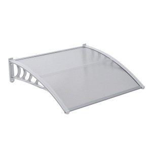 Bc-elec - M100120 Auvent de porte 100x120cm, abri de porte d'entrée, avant-toit transparent, porche