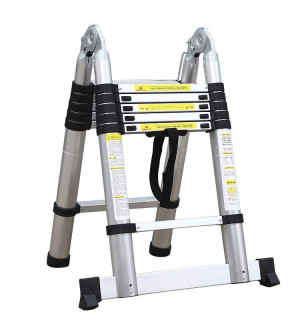 Varan Motors - DLT706B Echelle télescopique multi-fonctions en alu de 3.80m, 12 échelons