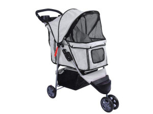 Bc-elec - 5663-0015Agrey Poussette pour animaux à 3 roues, coloris gris