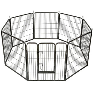 Bc-elec - 5663-1305 Parc à Chiots, enclos pour chiens et autres animaux, 8 panneaux 80x80, modulable