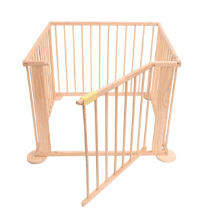Bc-elec - 5664-0058YLB Parc bébé carre en bois 3.6m, 4 panneaux de 70x90 cm
