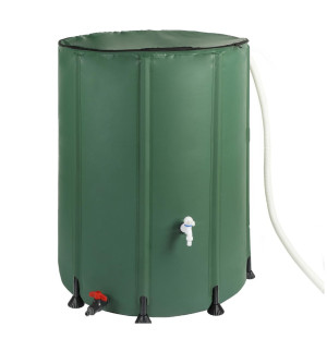 Bc-elec - BS400008 Réservoir d'eau de pluie 200 litres en PVC avec sortie pour tuyau d'arrosage, tank à eau de pluie 60x72cm