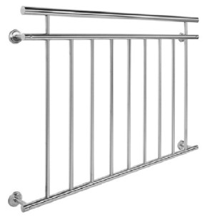 Bc-elec - ABR128 Garde-corps de porte fenêtre 128x90cm balustrade main courante rambarde acier inoxydable