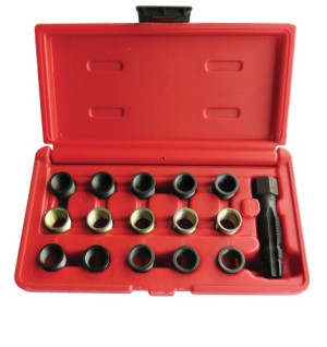 Varan Motors - VT13516 Set de réparation de filets de puits de bougie, tarauds et inserts filetés réféction bougies, 16pcs
