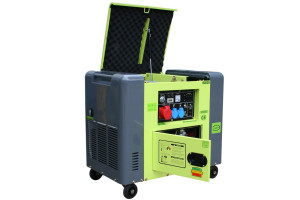 Varan Motors - 92625 Générateur électrique Diesel insonorisé Type Panda Groupe électrogène 400V+230V 6.25kVa