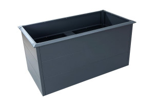 Bc-elec - SHWRB004 Bac potager surélevé jardinière en acier galvanisé poudré 150x75x77cm – Anthracite, rebord anti limaces