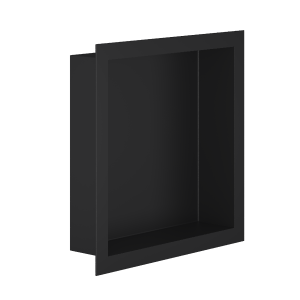Bc-elec - NHNA303010-BL Niche de douche encastrable 30x30x10cm noir mat avec rebord de 2cm, niche de salle de bain murale