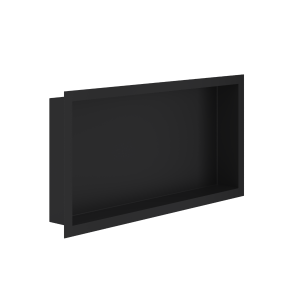Bc-elec - NHNB306010-BL Niche de douche encastrable inox noir mat 30x60x10cm avec rebord de 1cm, niche de salle de bain murale