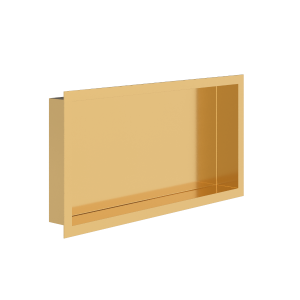 Bc-elec - NHNA306010-GOLD Niche de douche encastrable inox doré brossé 30x60x10cm avec rebord de 2cm, niche de salle de bain murale