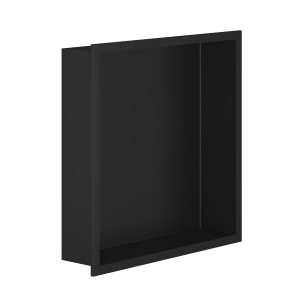 Bc-elec - NHNB303010-BL Niche de douche encastrable 30x30x10cm noir mat avec rebord de 1cm, niche de salle de bain murale