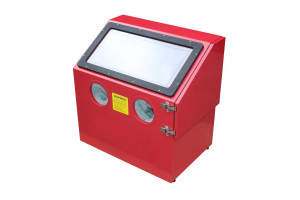 Varan Motors - NESB-24 Cabine de sablage, microbilleuse, sableuse à manchons 110 litres avec éclairage et Accessoires
