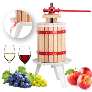 Bc-elec - 6L-FP Presse-fruits et presse-agrumes mécanique de 6L en bois de chêne