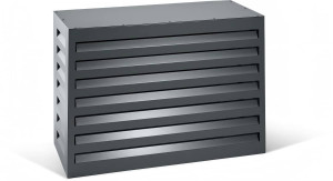 Varan Motors - SHWACC001-BL Cache climatisation en acier galvanisé anthracite 90x40x60cm – Cache groupe extérieur pompe à chaleur & clim